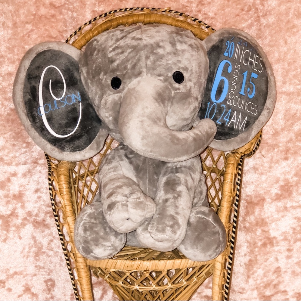 customized birth stat elephants ✨